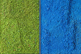 Bilder mit Eingefärbte Hobelspäne | 100 x 95 cm